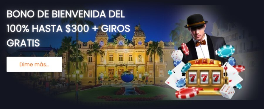 Bono de bienvenida en Mr Rex casino online. Hasta $300 + giros gratis