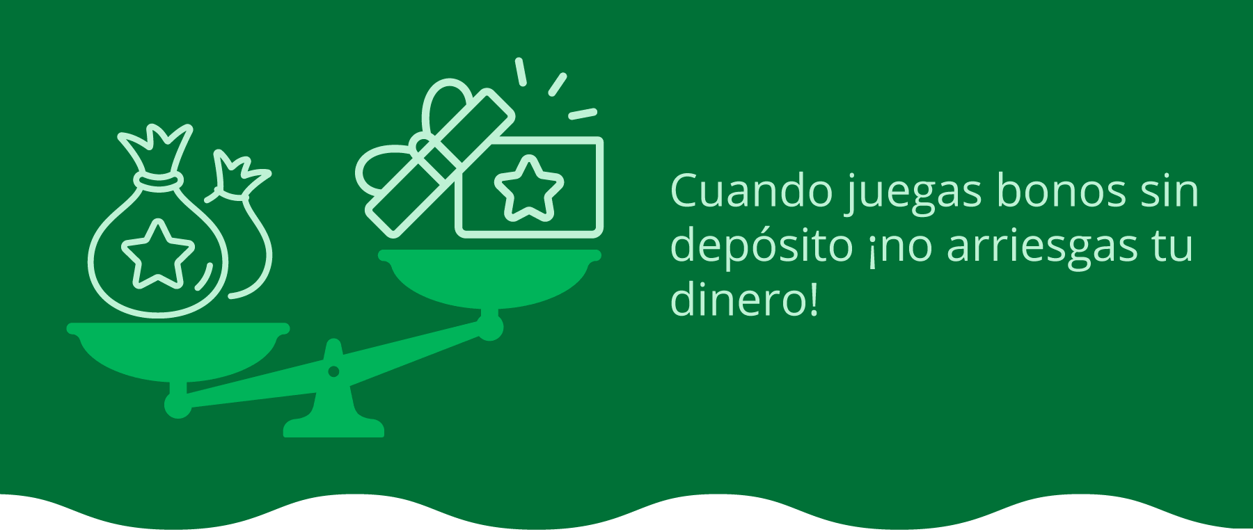 Cuando juegas en casinos con bono sin deposito ¡no arriesgas tu dinero!