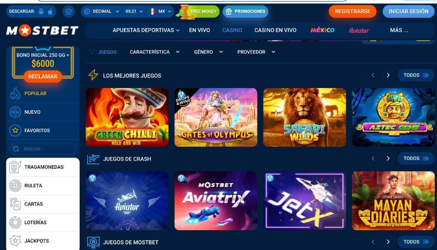 Nuevos casinos en México- Mostbet